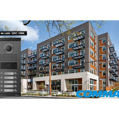 Commax Drc10mlrf1  Frente De Calle Para 10 Apartamentos Compatible Con Monitores  Commax Conexión Directa A 4 Hilos Al Monitor S