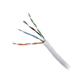 bobina de cable de 305 metros utp cat6 riser de color blanco ul cmr spnls probado a 350 mhz para aplicaciones de cctv  redes de