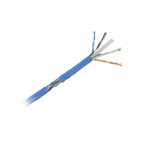 retazo de cable de 100 metros cat6 aleacción de cobre y aluminio  cca  color azúl versión económica uso en interior168901