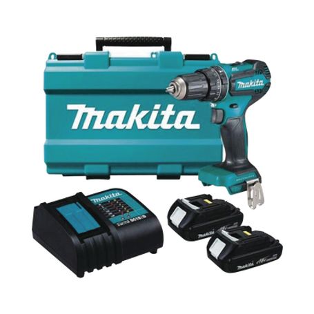 Rotomartillo/taladro Inalámbrico (1/2) De 1900 Rpm 18vcc Torque 50 N.m. Incluye 2 Bat. (1.5ah) Y Cargardor. Sin Carbones.