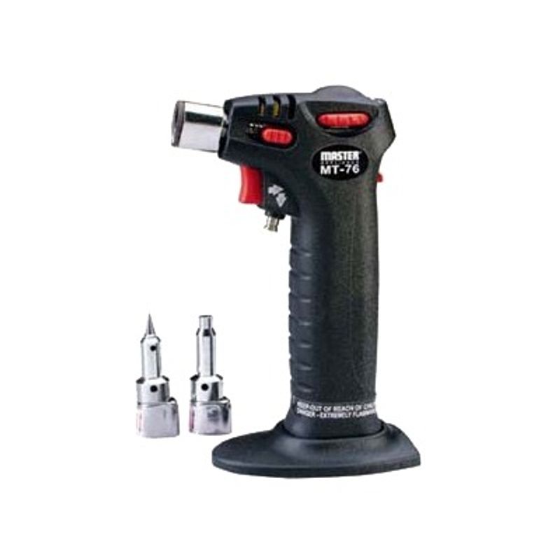 Antorcha Master Mt76 De Gas Butano Autoignicion Flama Ajustable E Incluye Dos Accesorios Para Uso De Cautin. Antorcha Master Mt76 De Gas Butano Autoignicion Flama Ajustable E Incluye Dos Accesorios Para Uso De Cautin.