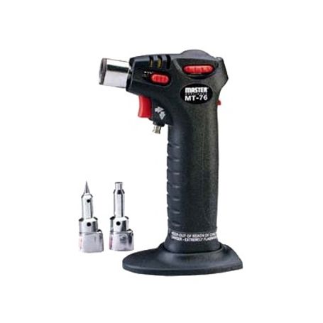 Antorcha Master Mt76 De Gas Butano Autoignicion Flama Ajustable E Incluye Dos Accesorios Para Uso De Cautin. Antorcha Master Mt76 De Gas Butano Autoignicion Flama Ajustable E Incluye Dos Accesorios Para Uso De Cautin.
