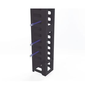 kit organizador vertical de cable sencillo para rack abierto de 42 unidades para eiqr3242 y eirl5542dr188301