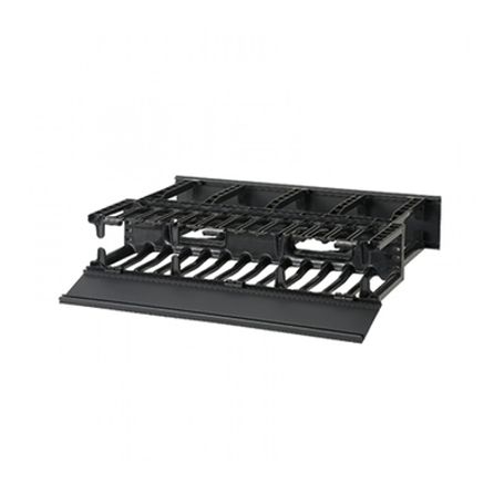 organizador de cables horizontal netmanager doble frontal y posterior para rack de 19in 2ur