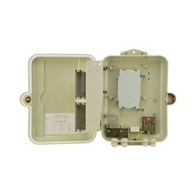 gabinete pasivo de fibra óptica acepta dos placas fponeap12 protección ip55 montaje en poste o pared188552