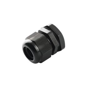 conector plástico negro tipo glándula para cable de 10 a 14 mm de diámetro