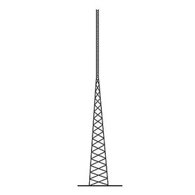 torre autosoportada tubular rohn de 33 metros linea ssv heavy duty