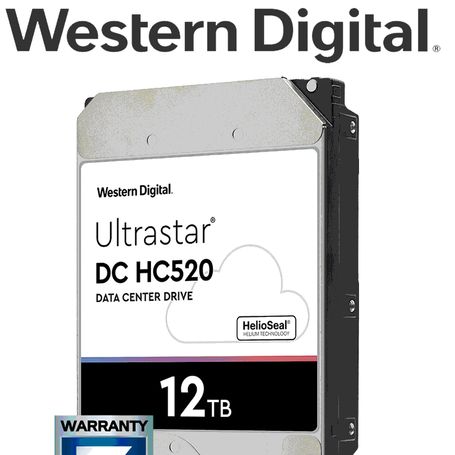 Western Huh721212ale604  Disco Duro De 12 Tb / Serie Ultrastar / Recomendado Para Servidores / Videovigilancia / Sin Limite De B