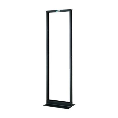 Rack De Dos Postes Estándar De 19 In Rieles Numerados Y Roscados 1224 Fabricado En Aluminio 42 Unidades De Rack Color Negro