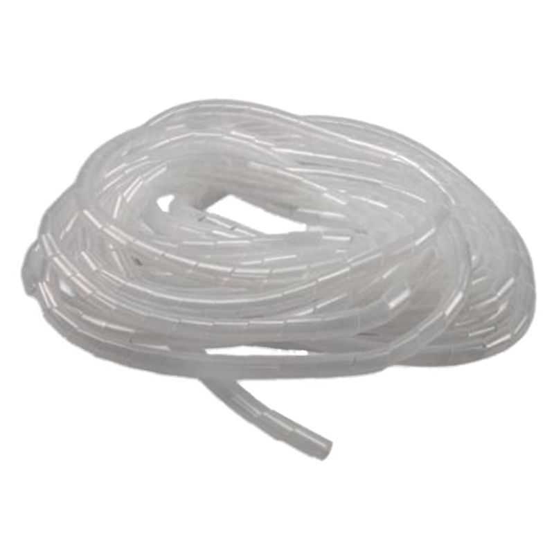 Sbetech Sbeesp6  Organizador De Cables / Espiral Blanco / 1/4 / 10 Metros / Rollo