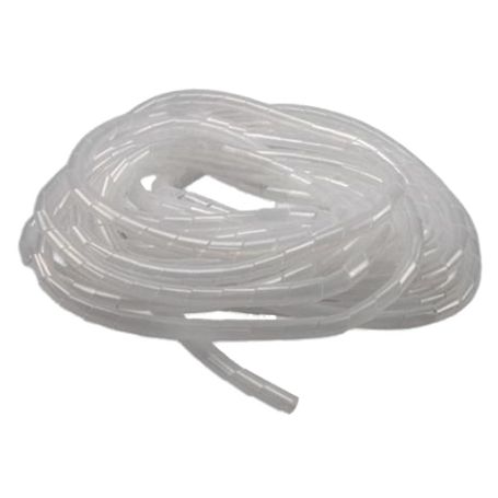 Sbetech Sbeesp6  Organizador De Cables / Espiral Blanco / 1/4 / 10 Metros / Rollo