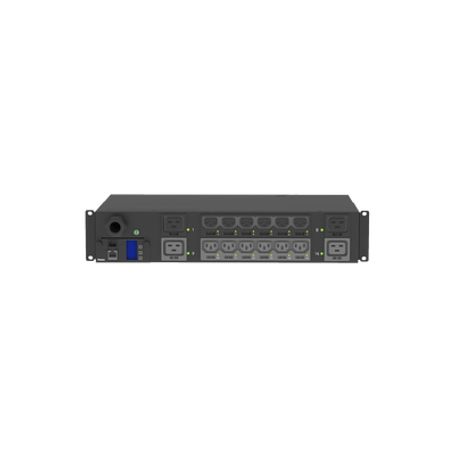 pdu switchable y monitoreable por toma ms para distribución de energia enchufe de entrada nema l630p con 12 salidas c13 y 4 sal