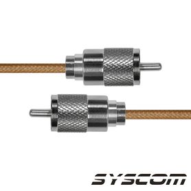 cable coaxial rg142u de 60 cm con conectores uhf macho a uhf macho pl259