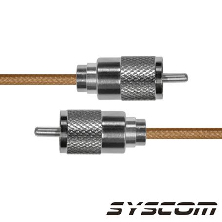 cable coaxial rg142u de 60 cm con conectores uhf macho a uhf macho pl259