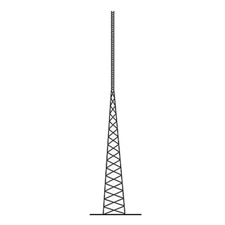 torre autosoportada tubular rohn de 52 metros linea ssv heavy duty
