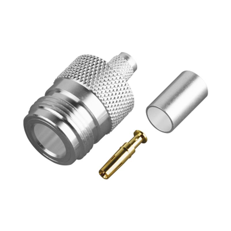 Conector N Hembra De Anillo Plegable Para Cable Proflex Ó Grupo P Plata/ Oro/ Teflón. Conector N Hembra De Anillo Plegable Para Cable Proflex Ó Grupo P Plata/ Oro/ Teflón.