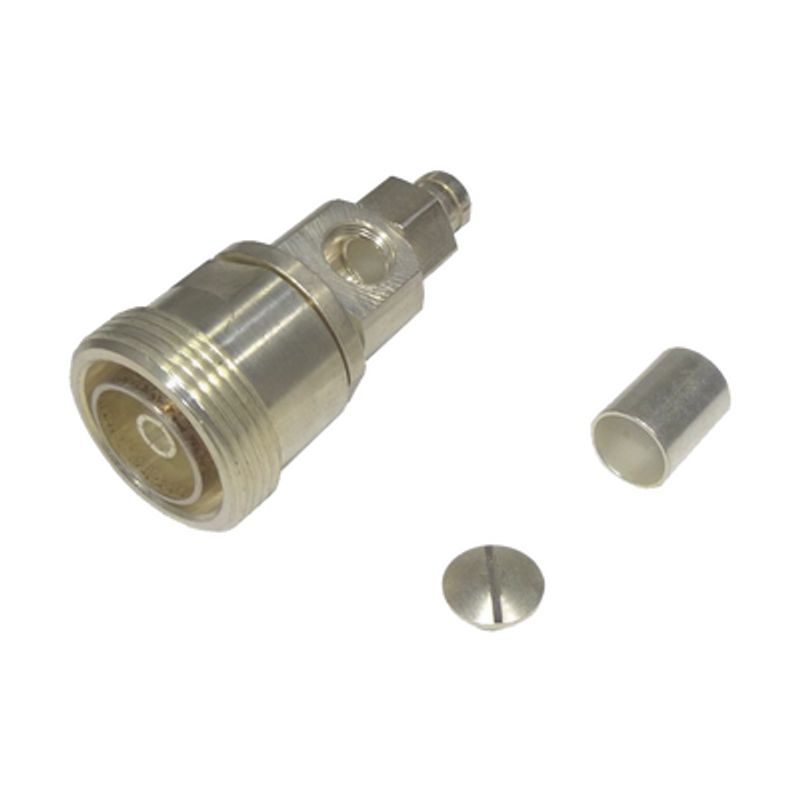 Conector Din 716 Hembra De Anillo Plegable Combo (en Linea Ó En A/r) Para Cables Lmr400 9913 Cnt400 Rg8/u.