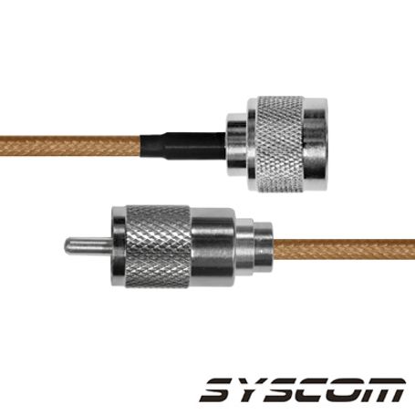 cable coaxial rg142u de 110 cm con conectores n macho a uhf macho pl259