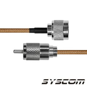 cable coaxial rg142u de 180 cm con conectores n macho a uhf macho pl259