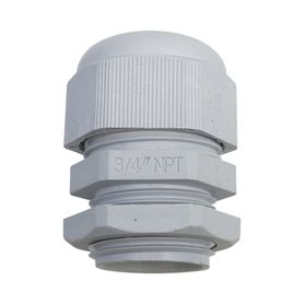 conector plástico blanco tipo glándula para rosca npt 34210787