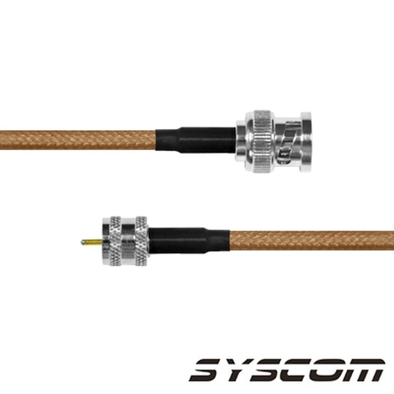 Cable Coaxial Rg142/u De 60 Cm. Para 50 Ohm Con Conectores Bnc Macho A Mini Uhf Macho. Cable Coaxial Rg142/u De 60 Cm. Para 50 Ohm Con Conectores Bnc Macho A Mini Uhf Macho.