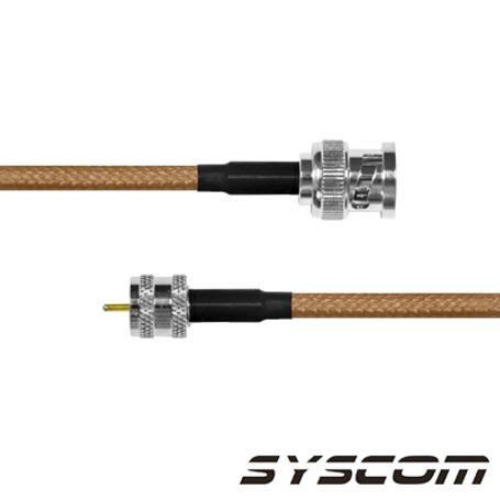 Cable Coaxial Rg142/u De 60 Cm. Para 50 Ohm Con Conectores Bnc Macho A Mini Uhf Macho. Cable Coaxial Rg142/u De 60 Cm. Para 50 Ohm Con Conectores Bnc Macho A Mini Uhf Macho.
