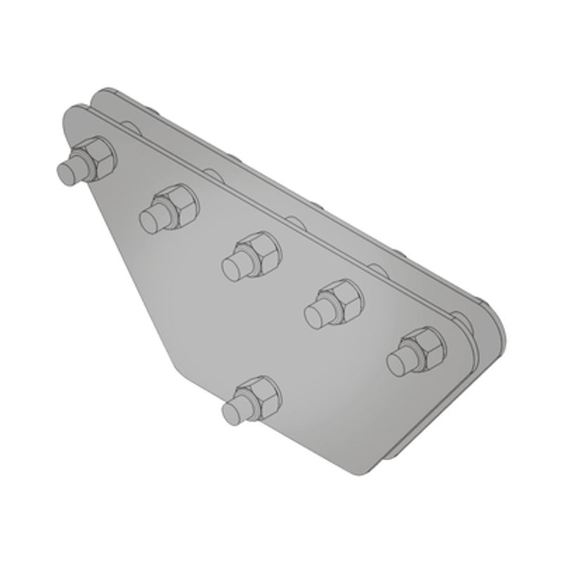 Placas Igualadoras Con Tornilleria Y Separadores Para 5 Retenidas. Galvanizado Electrolitico (20x20x50 Cm).