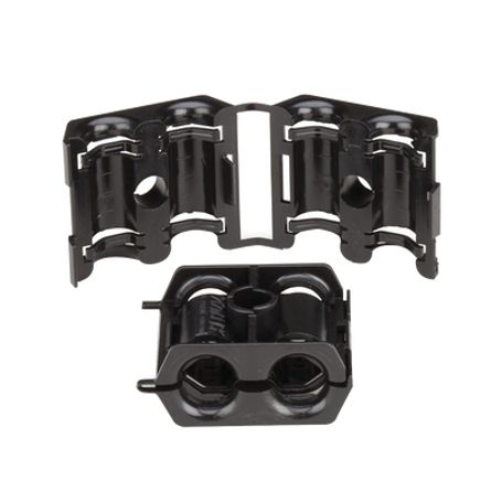 Sujetador Doble De Plástico Para Cable Con Diámetro De 6 A 8 Mm. Paquete De 10 Piezas. Sujetador Doble De Plástico Para Cable Con Diámetro De 6 A 8 Mm. Paquete De 10 Piezas.