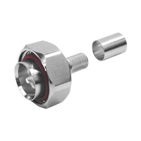 Conector Din 716 Macho Plegable Con Pin Cautivo Para Cables Tipo Rg8/u