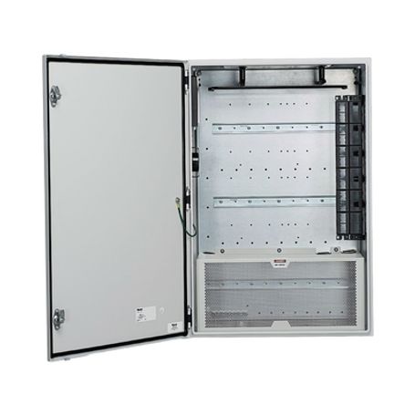 gabinete de zona de instalación en pared disenado para dos switches uso industrial con clasificación ul tipo ip66 y 412 color g