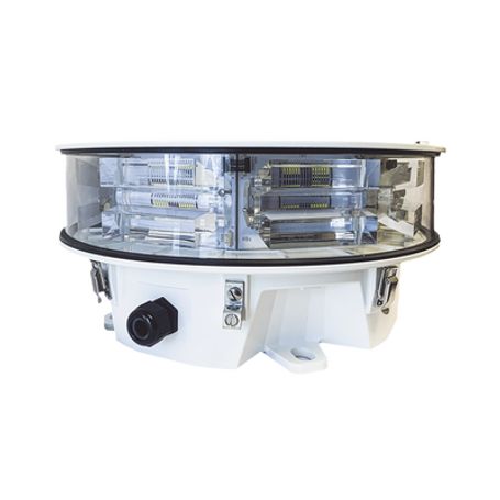 lámpara de obstrucción led blanca de media intensidad  tipo l865 acorde con faa ac7074601l  120  240 v ca