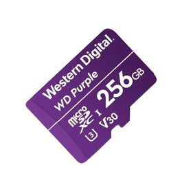 western digital wdd256g1p0c microsd 256gb  micro sdxc purple sc qd101 videovigilancia 247 clase 10 u1 lect 50mbs esc 40mbs29953