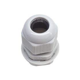 conector plástico blanco tipo glándula para rosca npt 12 210789
