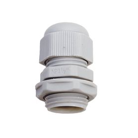 conector plástico blanco tipo glándula para rosca npt 12 210789