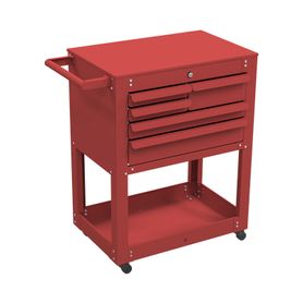carro para herramental metálico uso rudo 1 cajón superior con chapa  5 cajones deslizables  charola inferior   77 x 94 x 50 cm 