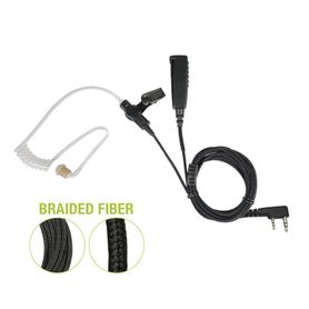 micrófono de solapa de 2 cables fibra trenzada serie spm2300bf con conector kenwood de 2 pines
