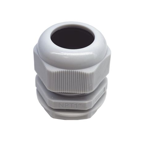Conector Plástico Blanco Tipo Glándula Para Rosca Npt 1 