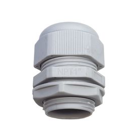 conector plástico blanco tipo glándula para rosca npt 1 210788