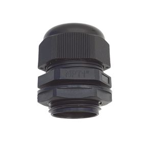 conector plástico negro tipo glándula para rosca npt 1210798