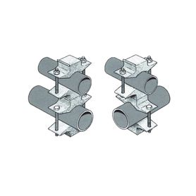 juego sencillo en aluminio de abrazadera dual para mástiles de 381 a 731 cm de diámetro req 2 x antena