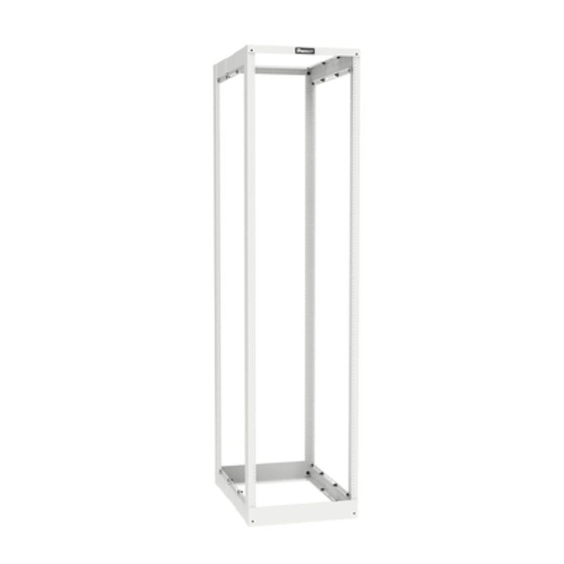 Rack De Cuatro Postes Estándar De 19 Rieles Roscados 1224 Profundidad Ajustable De 23 A 42 In 45 Unidades De Rack Color Blanco