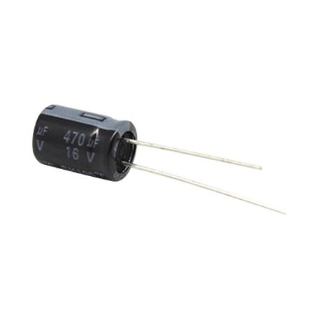 capacitor electrolitico de aluminio radial de 470 µfd 16 vcc 105 °c 80 x 11 mm