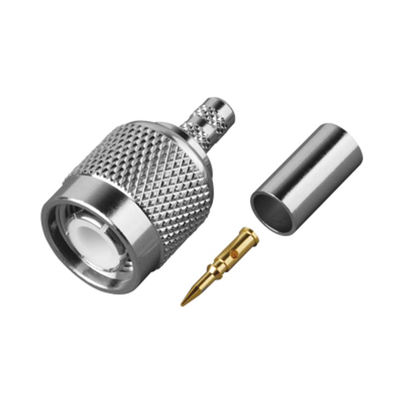 Conector Tnc Macho De Anillo Plegable Para Cables Rg142/u Grupo C1 Bronce Blanco/ Oro/ Teflón. Conector Tnc Macho De Anillo Plegable Para Cables Rg142/u Grupo C1 Bronce Blanco/ Oro/ Teflón.