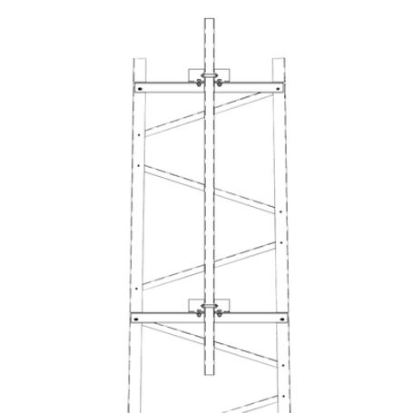 Brazo Para Sección 9 Torre Titan Con Herrajes Y Mástil De 6 (1.8m).