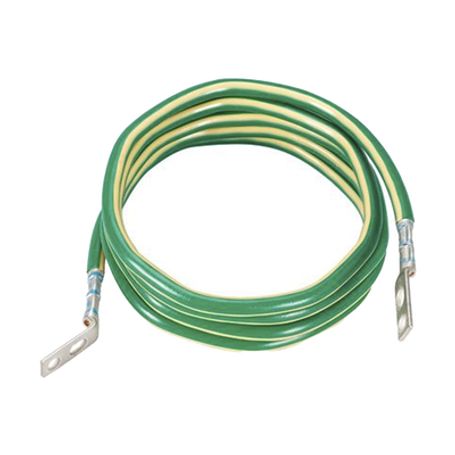 jumper para aterrizar equipos 6 awg con terminal doblada a 45 grados para conexión a tierra y terminal recta para equipos 36 m 