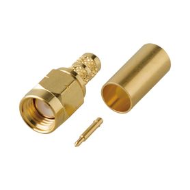 conector sma macho de rosca izquierda anillo plegable para cable rg58u oro oro teflón 