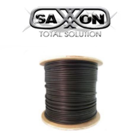Saxxon Oftpcat6copext  Bobina De Cable Ftp Cat6 100 Cobre/ 305 Metros/ Blindado/ Color Negro/ Uso Exterior/ Ideal Para Cableado 