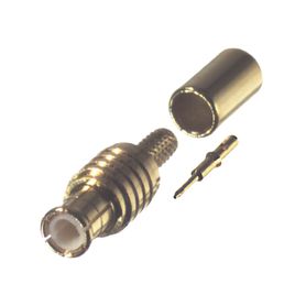 conector mcx macho en linea de anillo plegable en cable rg174u oro oro teflón