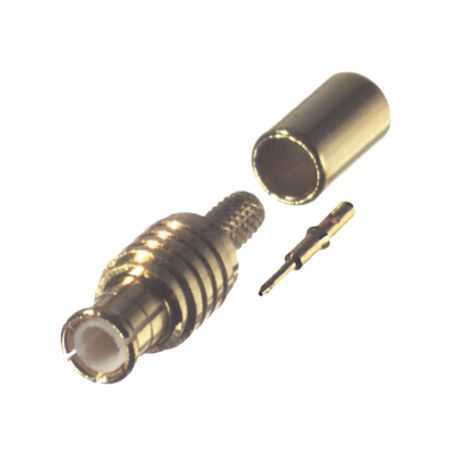 conector mcx macho en linea de anillo plegable en cable rg174u oro oro teflón