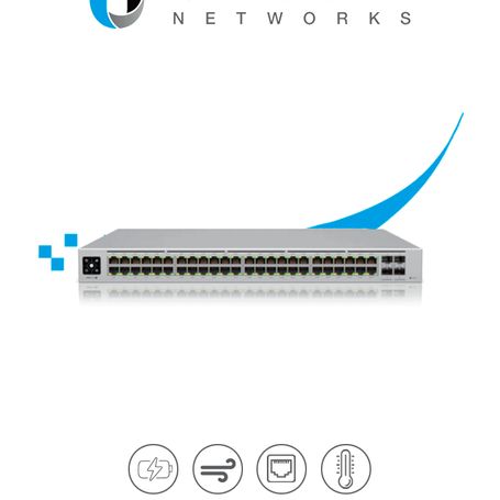 Ubiquiti Uswpro48poe  Unifi Switch Gigabit Poe Pro / 48 Puertos Poe Gigabit Ethernet / 4 Puertos Sfp 110g / Poe 600 Watts / Pant